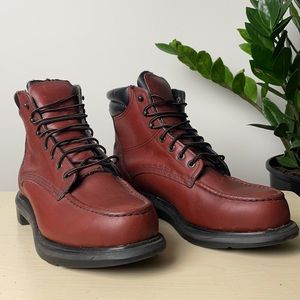 Red Wing Shoes Sawmill Heritage Lace-Up Boot Burgundy Leather Size 8